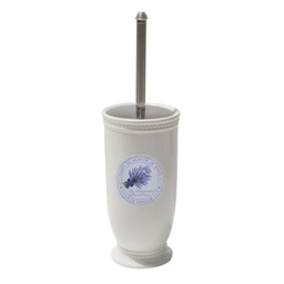 [V6214650000] Portascopino ceramica lavanda bianco tondo cmø11