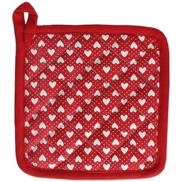 [2012469] Presina Imbottita Trapuntata in Cotone Rosso 18x18 cm