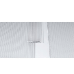 [016083] Profilo Giunzione H Lastra Alveolare Policarbonato Trasparente H.Cm 200 S.Mm 6
