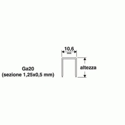[031413] Punti 10Mm 1000Pz Per Puntatrici/Chiodatrici Valex