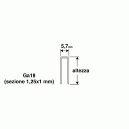 [018352] Punti 25X5,7Mm 1000Pz Per Puntatrici/Chiodatrici Spillatrici Valex