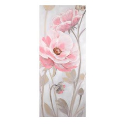 [V4615840000] Quadro stampa fiori rosa rettangolare cm55x135x3
