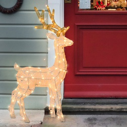 [20100239] Renna 3D H85cm HR 120 LED Serie LHC Luci di Natale
