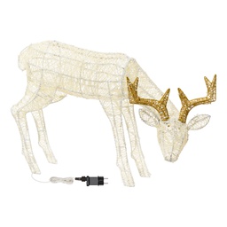 [20100236] Renna 3D che bruca 82xH52cm E 200 LED Serie LHC
 Luci di Natale