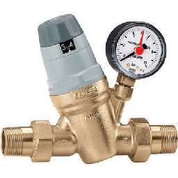 [DFLEX-323-5350-41] Riduttore di pressione con manometro pre-regolabile 1/2&quot;