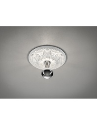 [TRIO603300101] Rosone Portalampada Gesso Verniciabile Stile Classico Lilly Ø30 cm Trio Lighting