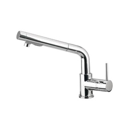 [FZ84107] Rubinetto miscelatore paini monoforo cromato per lavello doccia estraibile