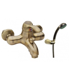 [19917481] Rubinetto per vasca della serie Distri in vecchio ottone con accessori.