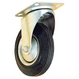 [024044] Ruota industriale di alta qualità con cuscinetto a rulli, diametro di 85 mm, piastra girevole e capacità di carico massima di 50 kg.