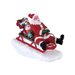 [19624263] SLEDDING WITH SANTA Babbo Natale slitta Lemax