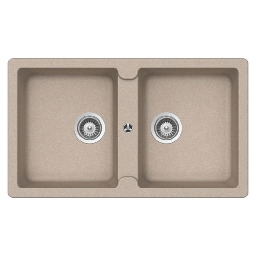 [EFFEZ91965] Samet Lavello 86x50 Granitovero862v 2 vasche avena EFFEZ