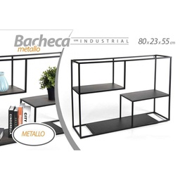 [GIC751592] Scaffale urban nero bacheca da muro cm 80 x 23 x 55 h