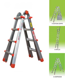 [CAP57214] Scala Alluminio Multiuso  GR.4+4 MT.4,10
