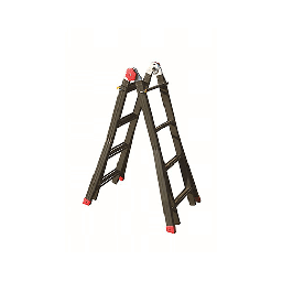 [DFLEX-600-G032-44] Scala telescopica in acciaio verniciato Cheope Auto - 4+4 gradini, altezza massima 3,90 m