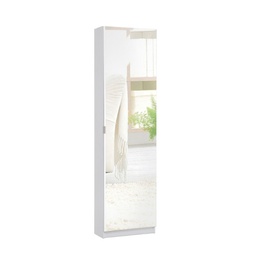 [FZ85751] Scarpiera 1 anta a specchio struttura bianca 51x22xh.181 cm