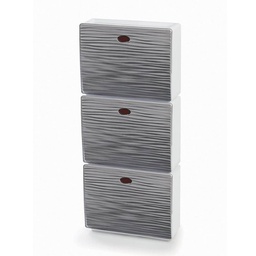 [1926174] Scarpiera componibile Wave grigio 51x17x118 H cm Domopak