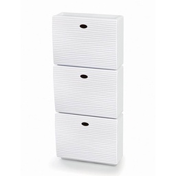 [1926172] Scarpiera componibile ante a ribalta Wave tris bianco 51x17x118 H cm Domopak