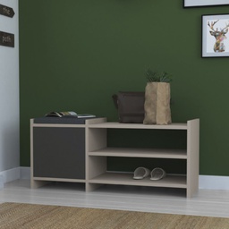 [FZ99517] Scarpiera con Anta Antracite, Colore Light Mocha  44x100x35 cm