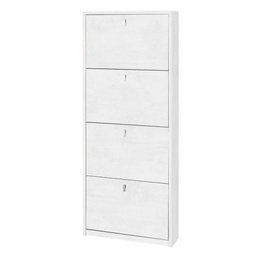 [OSK554OSOSK] Scarpiera slim salvaspazio quattro ante Bianco Ossido 63x18x h154 cm