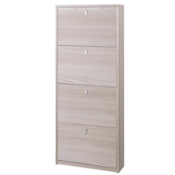 [ASK554OLOLK] Scarpiera slim salvaspazio quattro ante Olmo Chiaro 63x18x h154 cm