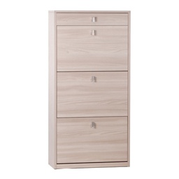 [OSK567OLOLK] Scarpiera slim salvaspazio tre ante un cassetto Olmo Chiaro 63x29x h127 cm