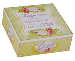 [V9137000000] Scatola grande quadra happiness ld-7050cm. 22 x 22 h 7