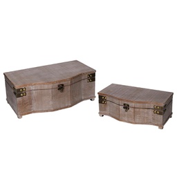 [V5035550000] Scatola legno 1-2 marrone rettangolare cm36x20,5h14,5