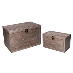 [V5035570000] Scatola legno 1-2 marrone rettangolare cm39,4x24,1h24,8