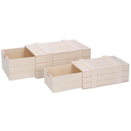 [V5034990000] Scatola legno 1-2 naturale cm20x14h8,3