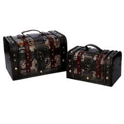 [V5035620000] Scatola legno 1-2 nero rettangolare cm29x19h19