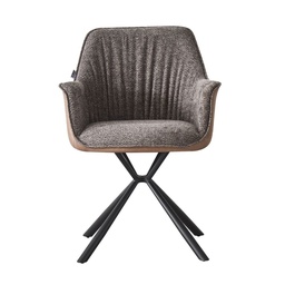 [FZ100023] Sedia Aseat grigio con retro tortora  82x60.5x62 cm