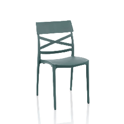 [EFFEZ98178] Sedia Esme polipropilene grigio metal schienale incrocio EFFEZ
