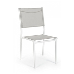[B0662911] Sedia Hilde bianco Cloud da esterno cm 46 x 57 x 88 h