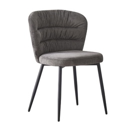 [FZ100001] Sedia Imbottita Klontar in Tessuto Grigio  79x56x57.5 cm