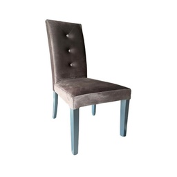 [FZ98867] Sedia Montecarlo 3 bottoni velluto grigio