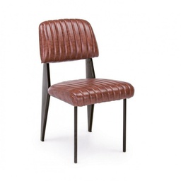 [B0746108] Sedia Nelly Arancio Scuro Vintage 60x59x84-44h