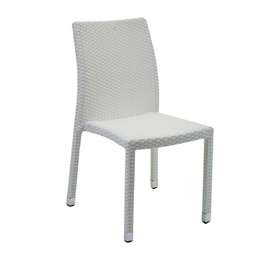 [V6446840000] Sedia Polyrattan bianco ghiaccio cm 61 x 47 x 88h