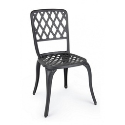 [1916065] Sedia alluminio antracite esterno cm 44 x 46 x 89h iperbriko