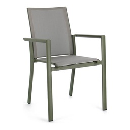 [20041081] Sedia con braccioli Konnor Verde