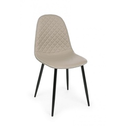 [B0733003] Sedia da pranzo in similpelle Tortora AMANDA 45x54x h87 cm