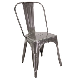 [V8041820000] Sedia ferro new bristol galvanizzato cm 51x43h84