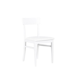 [OM/172/BI] 4x Sedia in legno laccato bianco  con seduta in similpelle 445xh. 82 cm