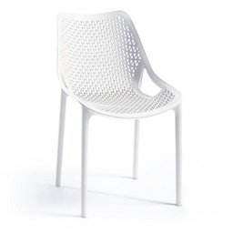[FZ94755] Sedia in polipropilene Bianca BILROS 60x50x h82 cm