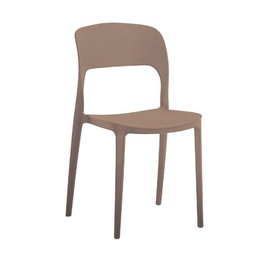 [FZ99846] Sedia in polipropilene colore tortora, 80x40x45 cm