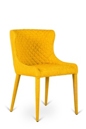[OM/224/GI] 4xSedia in tessuto giallo 58x50,5x83h cm