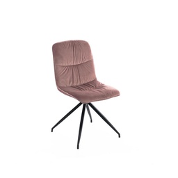 [OM/282/RA] 4x Sedia in tessuto microfibra effetto velluto  rosa antico 438xh. 86.5 cm