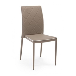 [B0730786] Sedia moderna tortora in similpelle