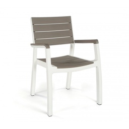 [1994251] Sedia per esterno con braccioli Bianco Cappuccino HARMONY 59x60x h86 cm
