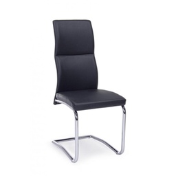 [B0730010] Sedia salotto in ecopelle Nero THELMA 44x58x h104 cm