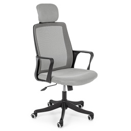 [B0710638] Sedia ufficio con braccioli grigio in tessuto